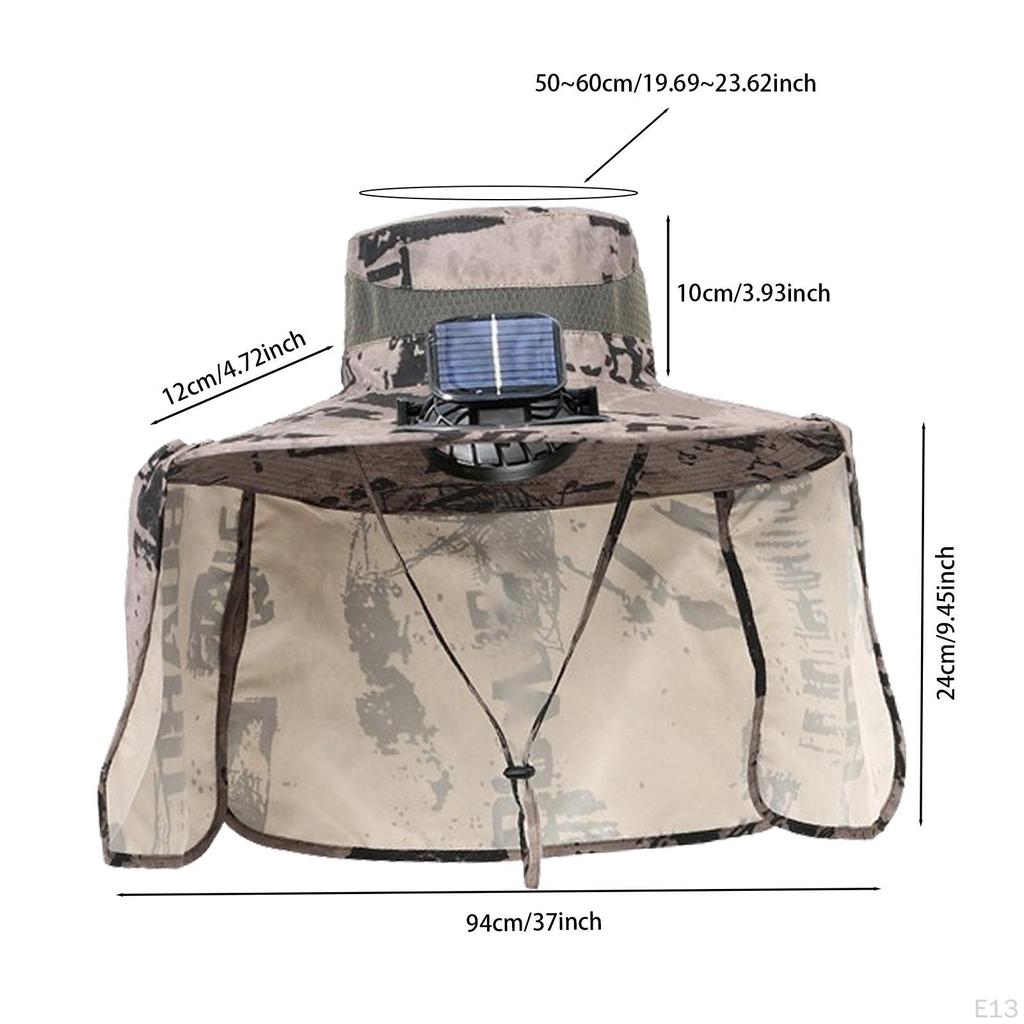 Cooling Fan Hats Solar Hat Fishing for Beach Outdoor Activities Sports