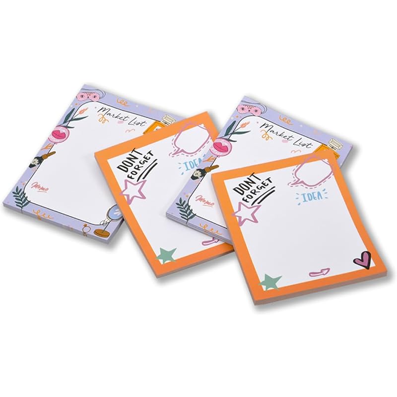 COI to Do List Notepad, Notes, to-Dos, to-Buy, Priorities Memo Pad for Shopping Lists, Reminders and appointments Set of