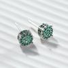 Popular White K Round Zircon Inlaid Stud Earrings Women, Full Diamond Earrings Temperament Versatile Ear Jewelry