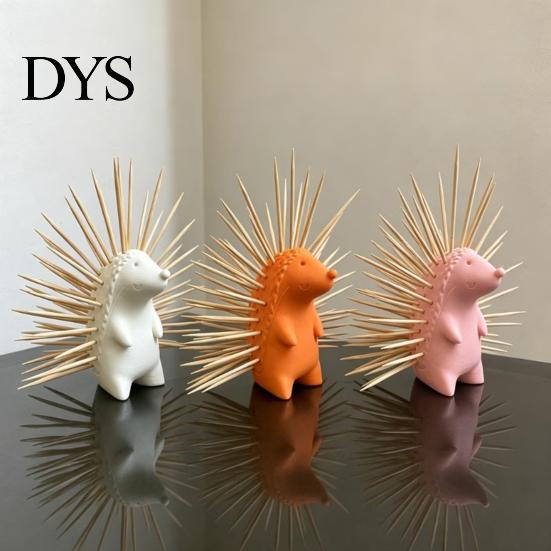 Funny Kitchen Gadget for Dining Room 3D Printed Hedgehog Toothpick Holder, Cute Dispenser, Animal Statue Counter Tabletop Storage Container,