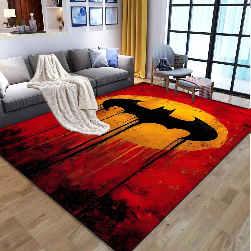 Batman Pattern Rug, Indoor/Outdoor Mat, for Picnic, Gameroom, Bedroom, Office, Living Room, Home Decor Carpet, Birthday Gift