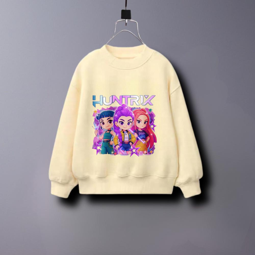 Sweatshirts For Girls Clothing Spring/autumn Fashion Casual Long Sleeved Tops Hoodie Crewneck Pullovers Printed Demon Hunters