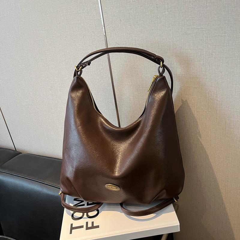 Retro Tote Bag Women's Large Capacity 2025 New Autumn and Winter Leisure Shoulder Commuter Bag Multi-functional Backpack Backpack