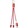 4 in 1 Recycled Aluminium Keyring Charging Cable