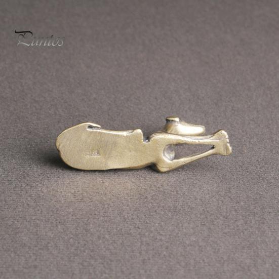 Kleine Messingstatuen im Vintage-Stil, Wohlstand, lebensechter Hund, Sternzeichen, Teehaustier, Briefbeschwerer, Hound, Desktop-Ornament