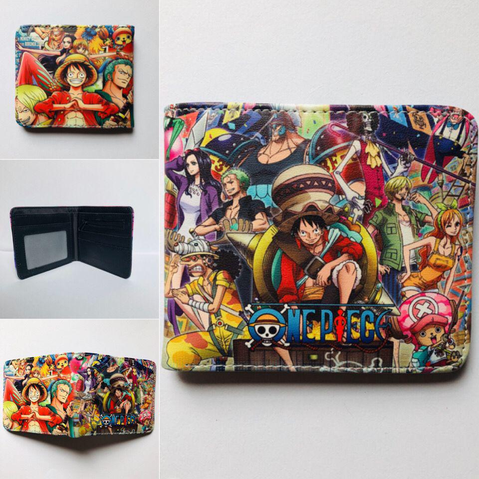 One Piece Luffy & Zoro Unisex PU skórzany krótki portfel i portmonetka
