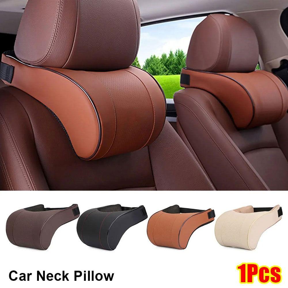 1Pcs PU Leather Headrest Cushion Memory Foam Seat Headrest Pad Car Neck Pillow  for Auto Interior