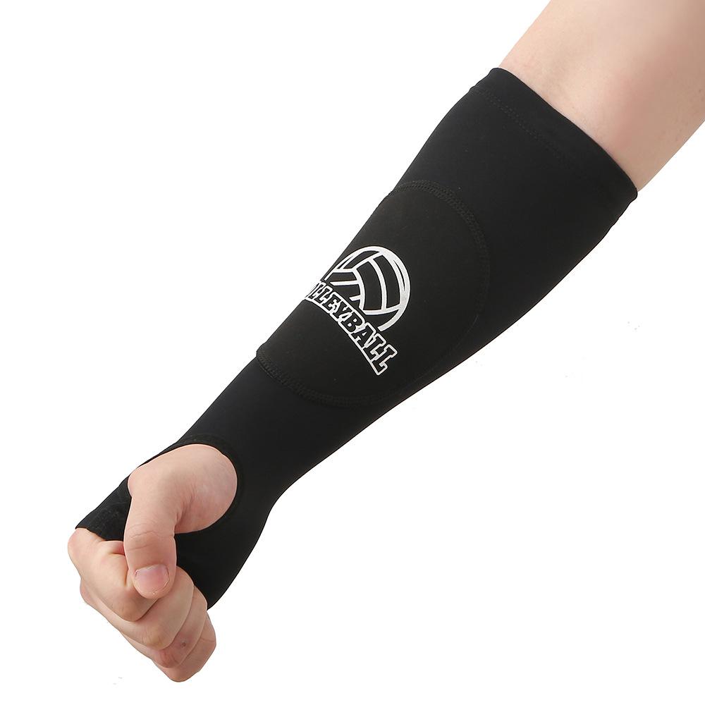 Volleyball Arm Guards: Breathable Compression Sleeves with Elastic Anti-Collision Padding.