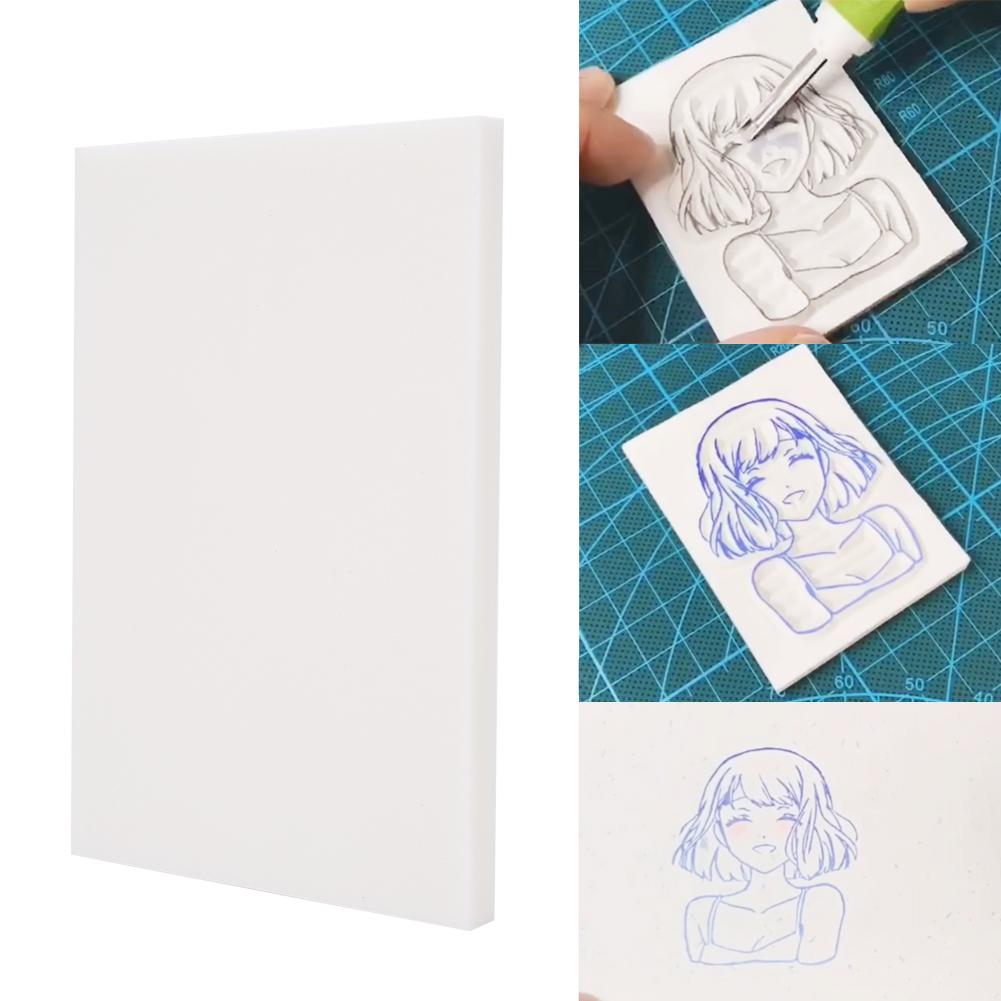 Moonlight White Jelly Rubber Brick  Rubber Stamp Carving Block