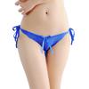 Sexy Women Lace Soft See Through Self Tie Crotchless Briefs G-string Underwear