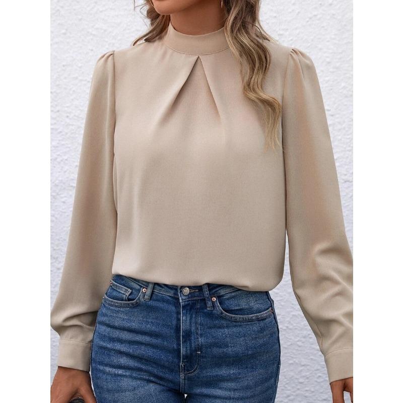 Women's Spring New Bubble Sleeve Fashion Long Sleeved Top