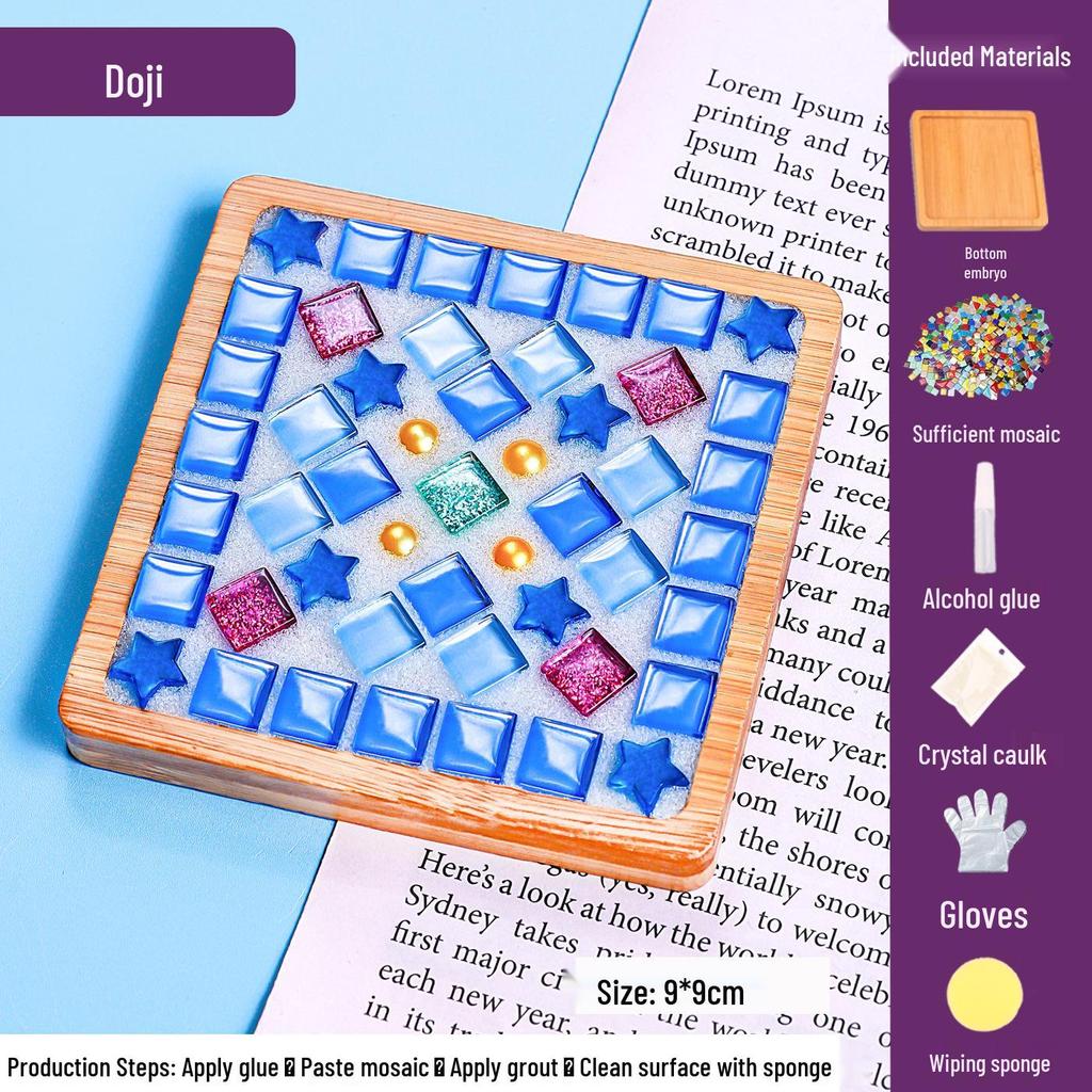 DIY Mosaic Coaster Craft Kit for Kids - Patchwork Creative Art