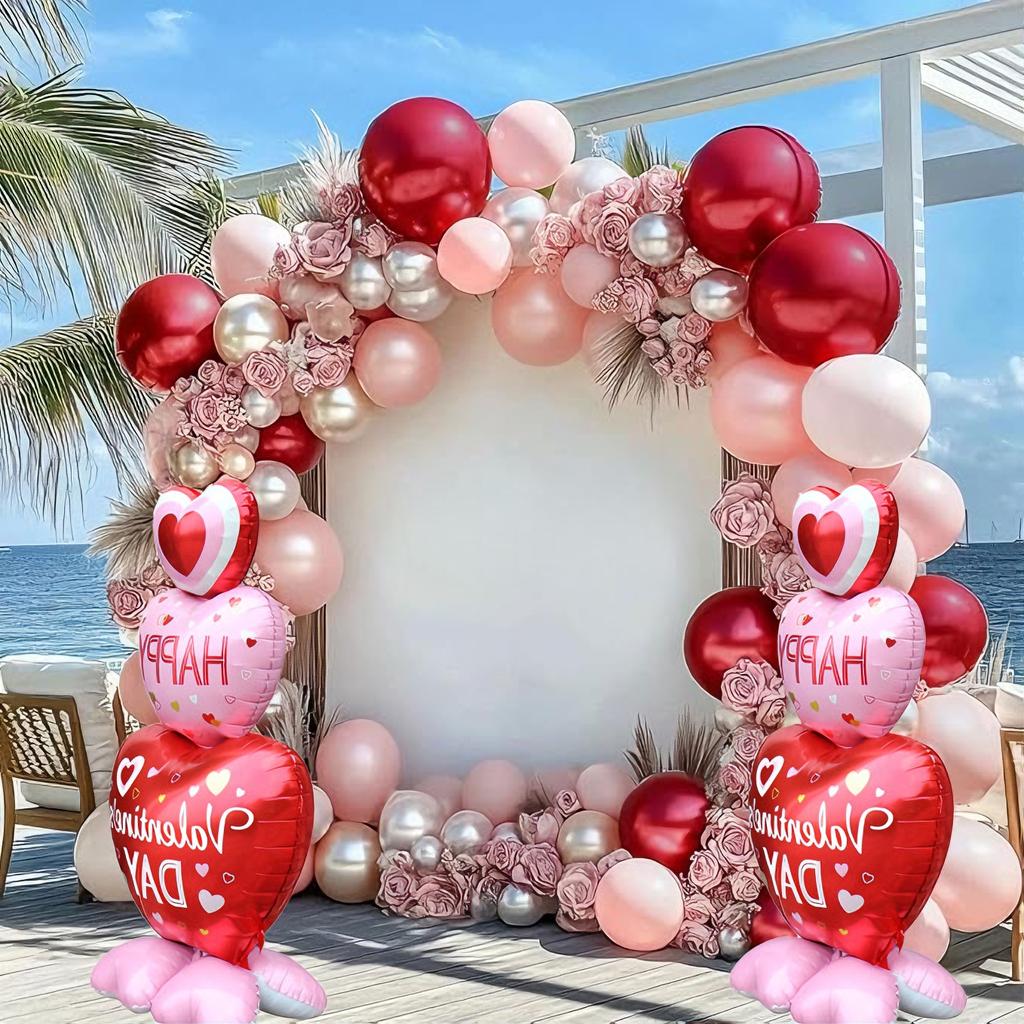 2-Pack 60inch Base Balloons for Valentine's Day, Foil Balloons, Suitable for Birthday Parties, Valentine's Day, Engageme