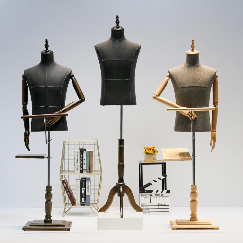 Luxury Sand-Washed Fabric Men's Tuxedo Display Mannequin Stand