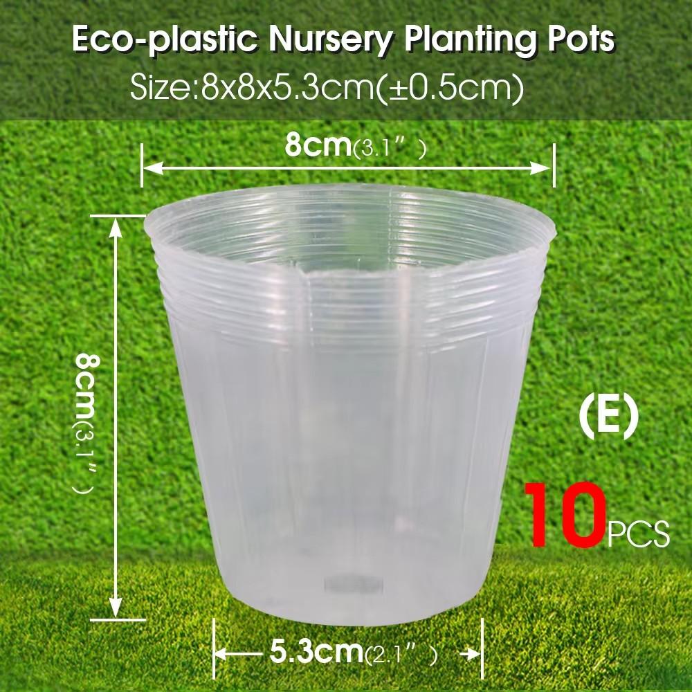 Reusable Orchid 10PCS  Transparency  Nursery Pot Plants Grow Nutrition Cups for Garden Flower Transplanting Propagation  Contain