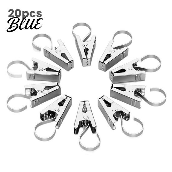 Multi-purpose Wire Hangers Teeth Curtain Clips Rustproof Steel Hooks 20Pcs Stainless Weather-Resistant Jagged String Light