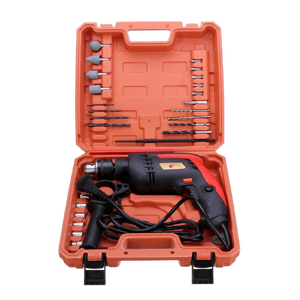1880W 0-3800r/min Electric Brushless Motor Impact Drill 3MM Electric Impact Drill Torque Driver Tool 32Pcs