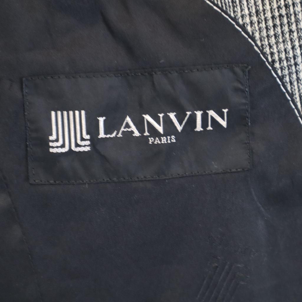LANVIN Glen check tailored jacket Setup M gray Men's Used