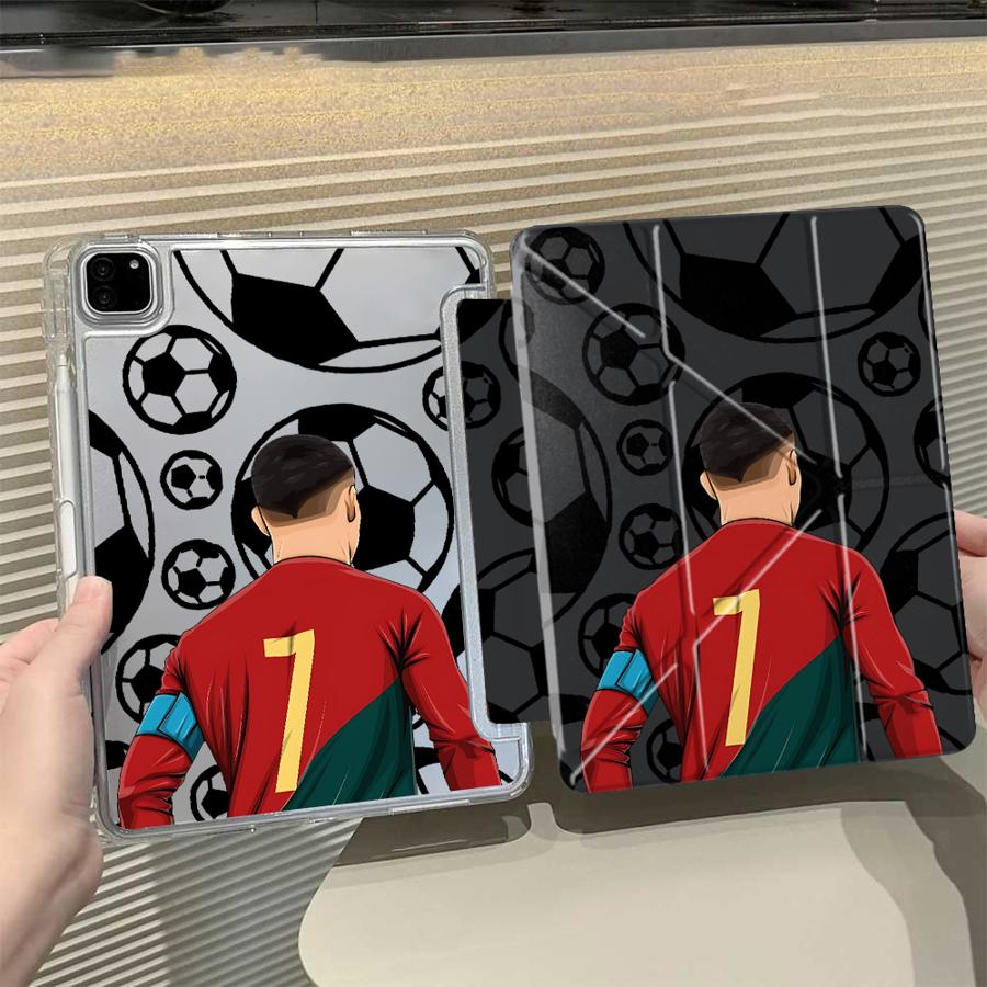 

Tablet Case For iPad Pro 11th 10th 9th 8th 7th 12.9inch Mini 6 7 Pro 2025 Air 4 5 M3 M2 1 2 M4 11inch Y-Fold Holder Cover Soccer iPad Mini 6 8.3