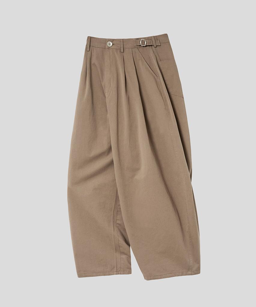 HOOVES Gewaschene Hosen mit doppelter Falte [Beige]
