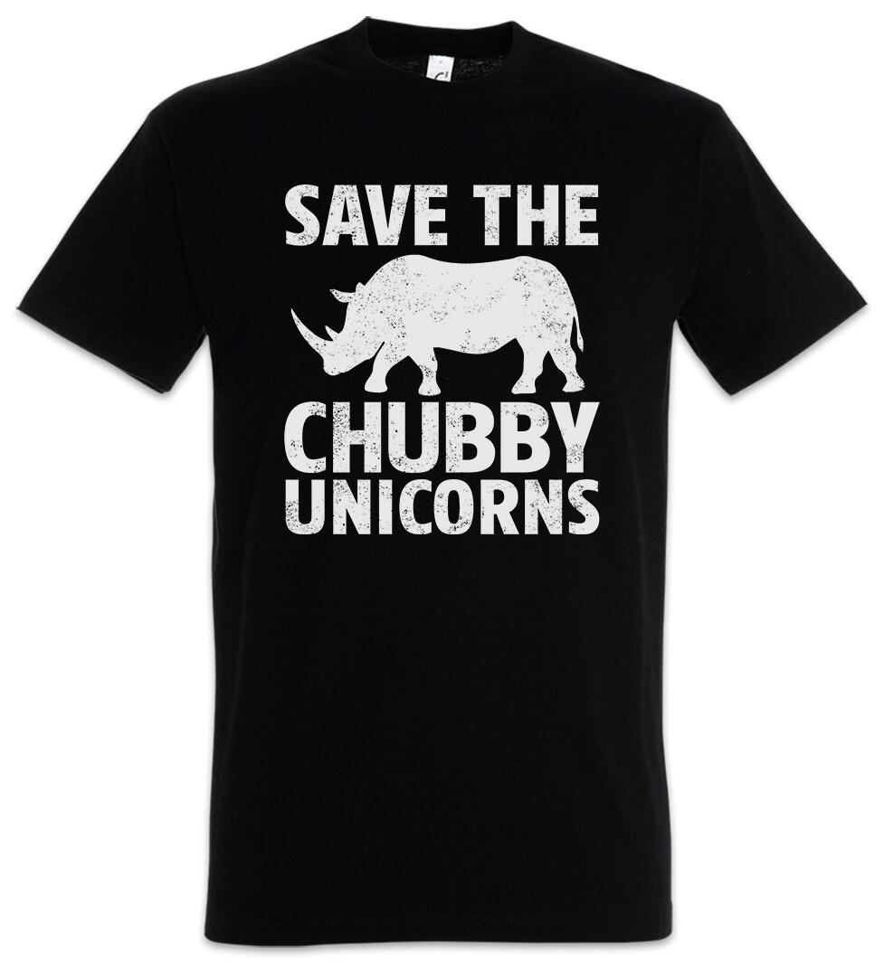 

Save The Chubby Unicorns Mens T-Shirt Mens Womens Tees Top Rhino Unicorn Rhino Rainbow Rainbow 4XL