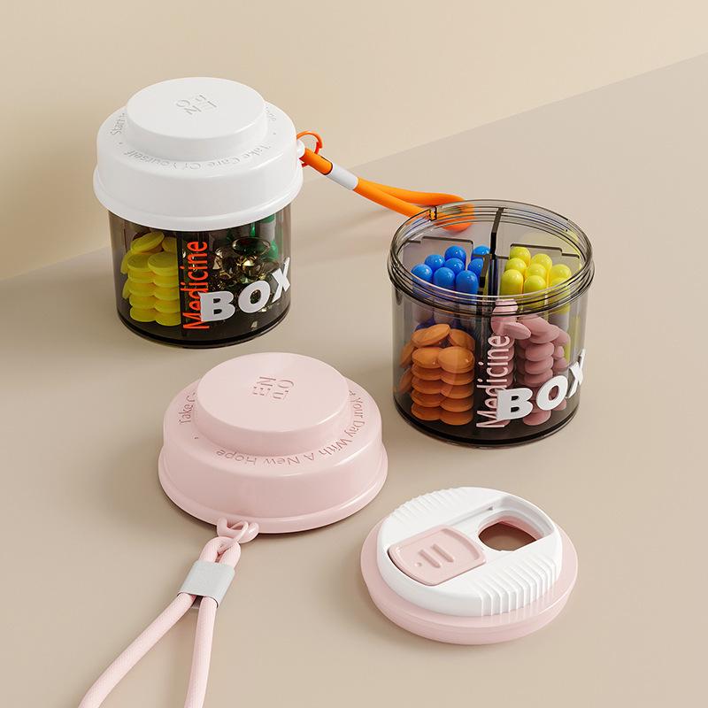 Portable 7-Day, 3x Daily Sealed Pill Organizer Box