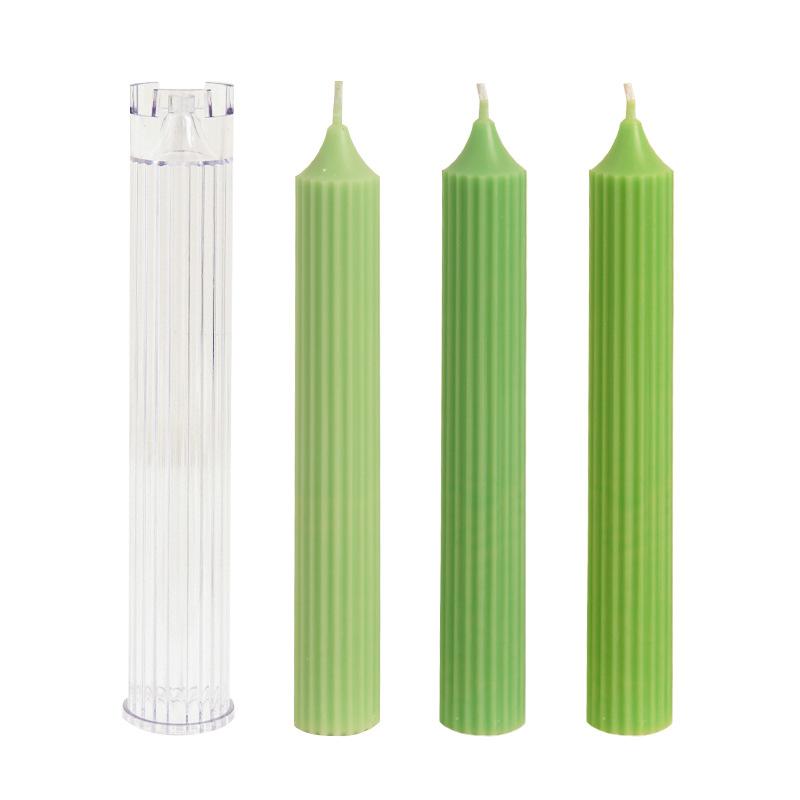 Gear Peaked Cylindrical Rod Candle Mold Diy Pinstripe Cylindrical Candle Making Supplies Acrylic Pc Plastic Mold Kit Home Decor