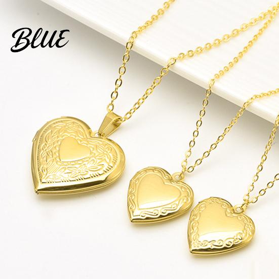 Photo Storage Necklace Heart Locket Pendant Frame Promise Love Keepsake