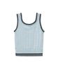 YALE Cable Knit Sleeveless_Blue Gray