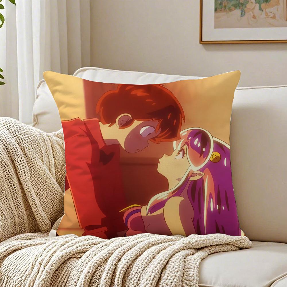 Classic Japanese Anime UUrusei Yatsura Cushion Cover Pillowcase Antidustmite living Room Sofa Decor Cushion Room