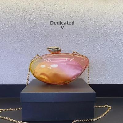 2024 Transparent Acrylic Oval Shell Mini Goose Egg Bag - Handheld & Crossbody