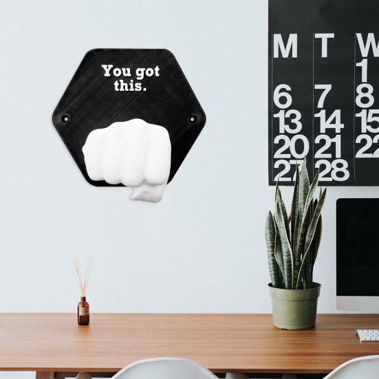 Fist Punching Wall Sculpture Decoration 3D Printed You Got This Fist Pound Wall Art Home Office Living Room Wall Inspiration Fist Ornament