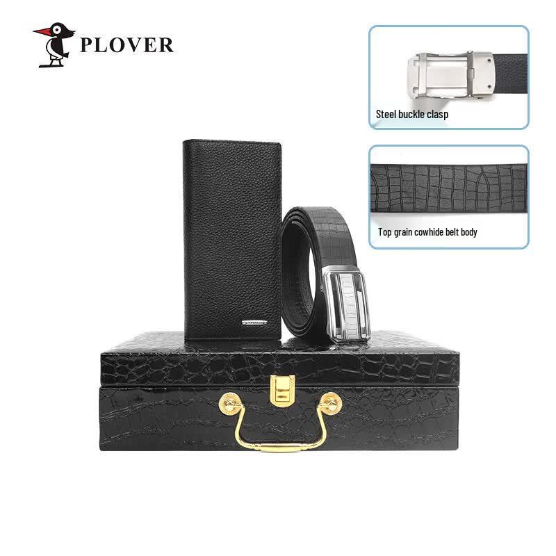 Plover Men s Leather Wallet & Belt Gift Set