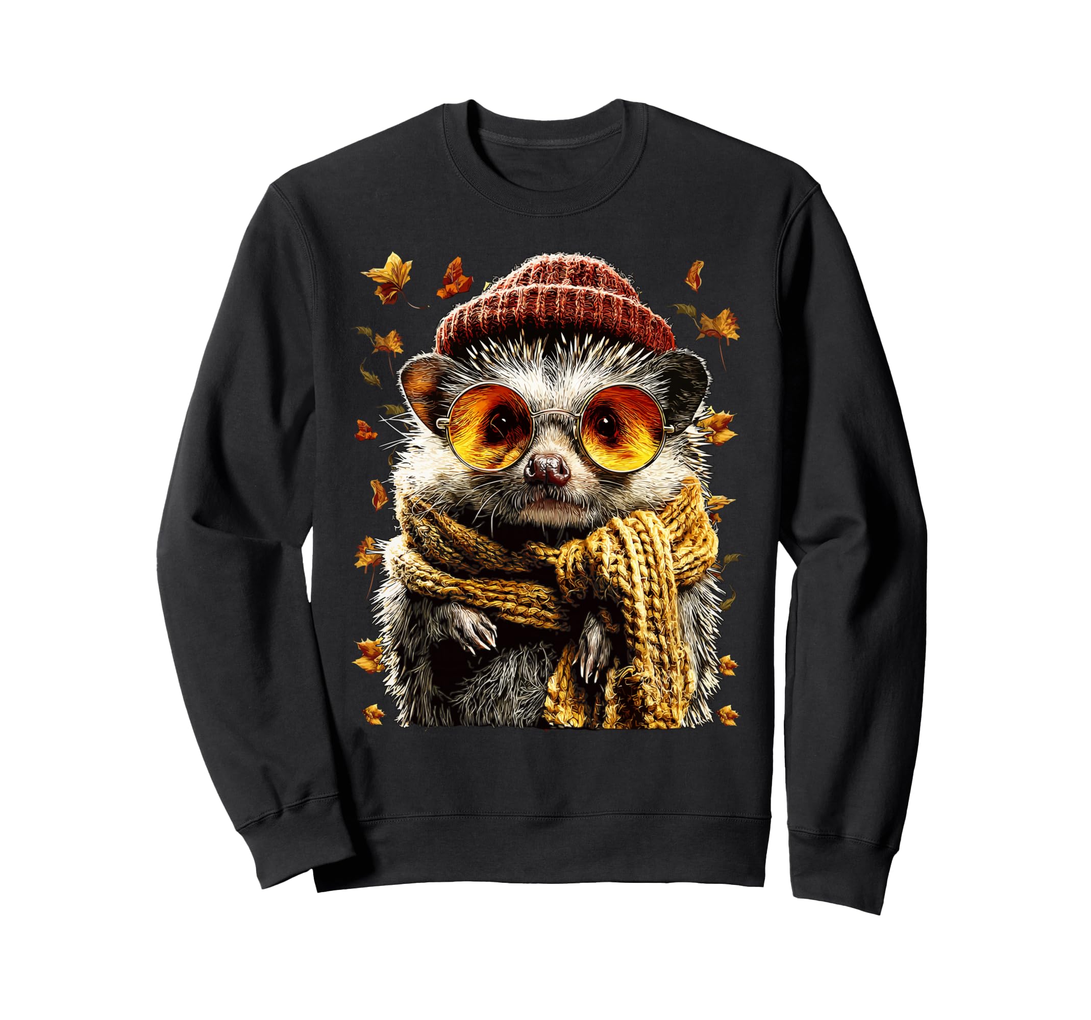 

Sunglasses Autumn Hedgehog Autumn Leaves Autumn Animal Sweatshirt