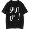 Kpop Kim Tae Hyung T Shirt SHUT UP Letter Printed TShirt Hip Hop Streetwear K-Pop Harajuku Karea Fashion Summer Top Tee