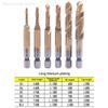 6Pcs Compound Metric Tap Drill Bits Screw Thread Hex Shank Machine Titanium HSS Tap Bit Tool For Metal Steel Wood Plastic