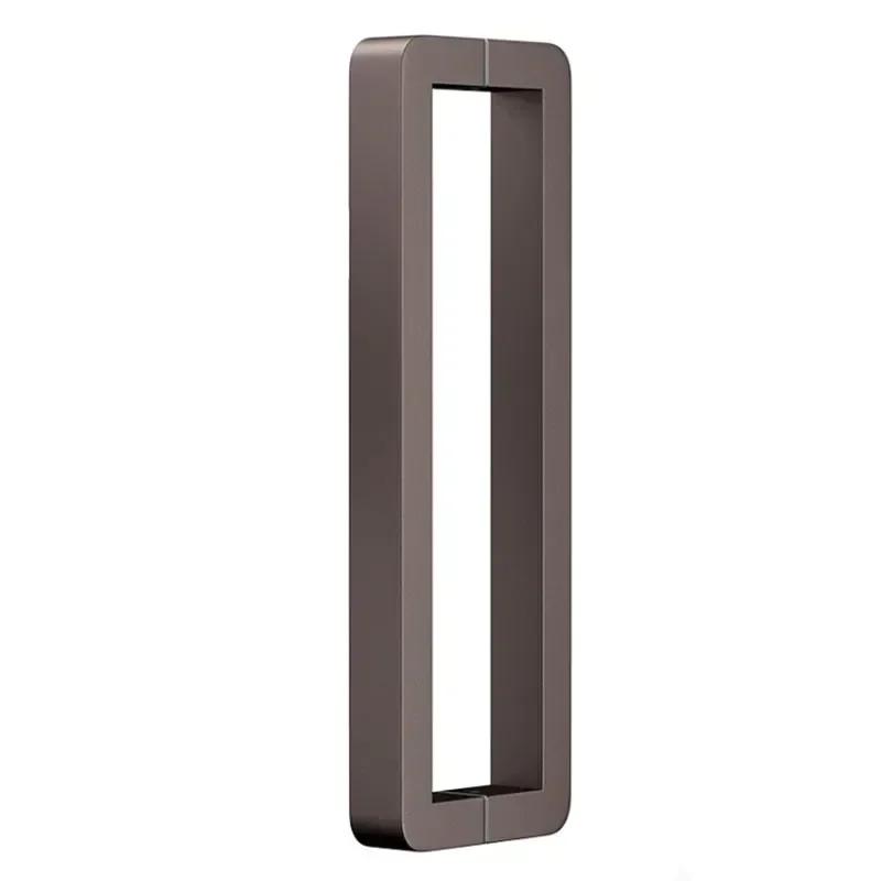 1 pár madla na skleněné dveře z nerezové oceli, čtvercové trubkové úchytky, kartáčované, zesílené, knoflíky na posuvné stodolové dveře, kuchyňské, koupelnové doplňky