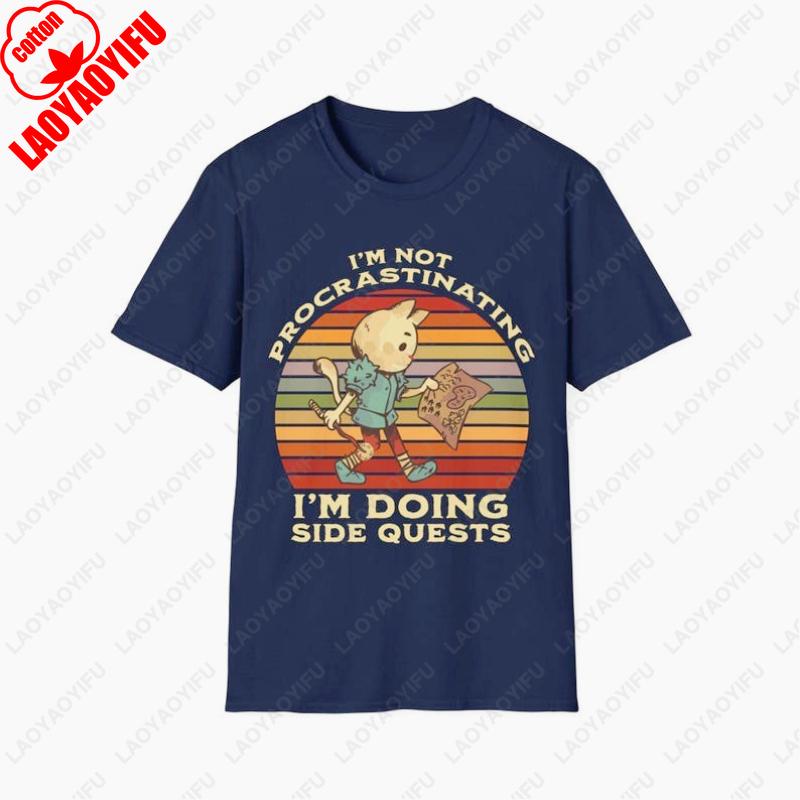 Funny DnD Gamer Im Doing Side Quests RPG Clothing Men Women High Quality Cotton Tshirt Vintage Classic Fashion Streetwear Tees
