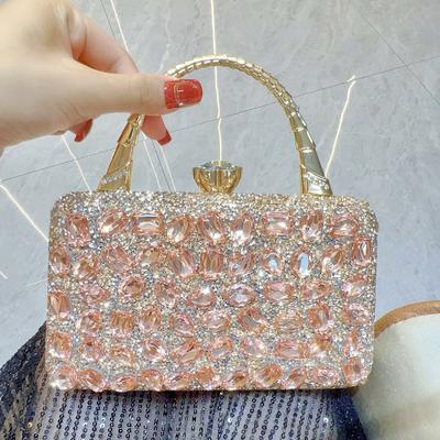 Handtasche Umhängetasche Einzelschulter Kleine Tasche Mit Diamanten besetzt und glänzend Abendtasche