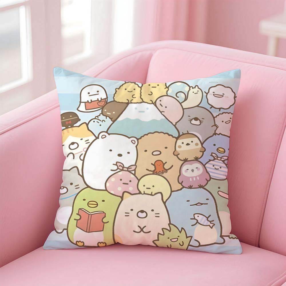 Cute Cartoon Anime SumikkoGurashiS Cushion Cover Pillow Case Soft Skin Friendly Fabric  Concealed Zipper