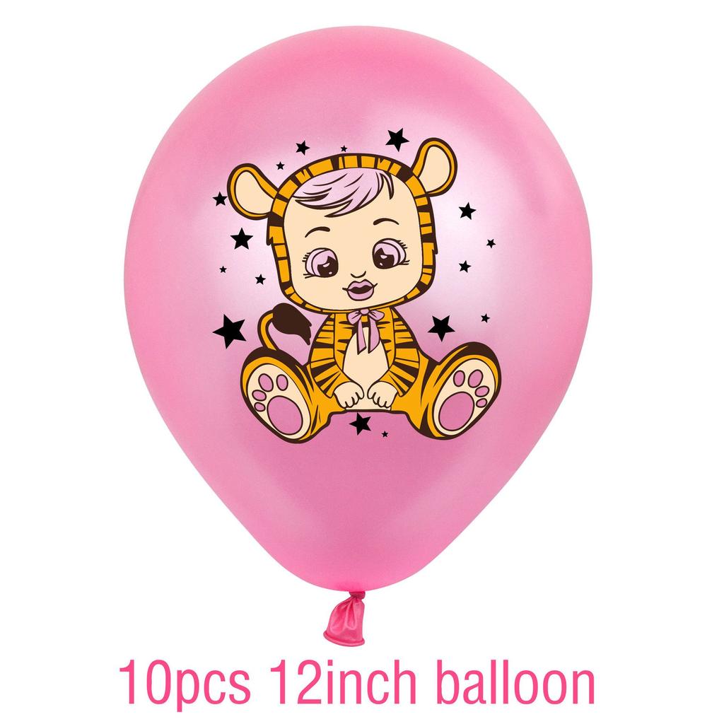 Theme Birthday Party Banner Cake Topper Balloon Gift Baby