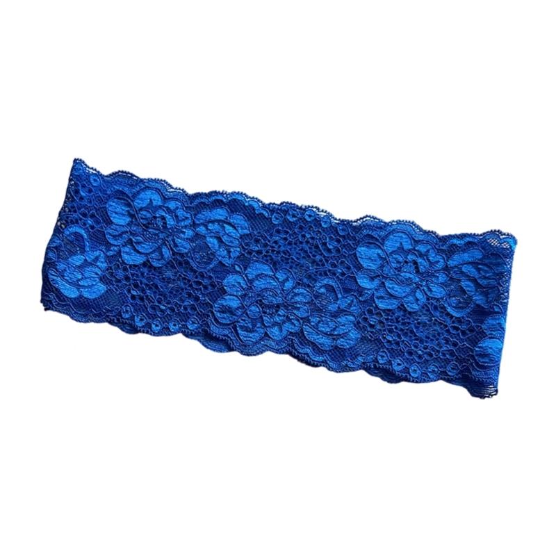 Lace Hair Band for Women, Wide Flower Headband, Elastic Hairwrap for Daily Grooming, Makeup Prep, Casual Wear, and Daily Styling