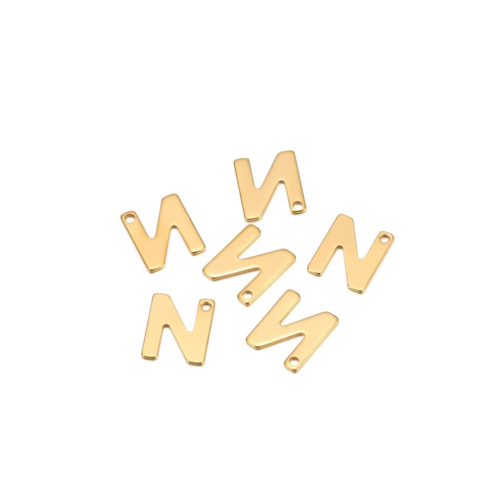 30pcs Stainless Steel Gold Color A-Z 26 Letter Pendant Alphabet Charms Pendant for DIY Jewelry Making Earrings Bracelet Necklace