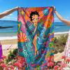 Doll Print Beach Towel, Versatile Lightweight Absorbent Beach Towel for Pool Surf Yoga Bathroom, Perfect Birthday Holiday Gift