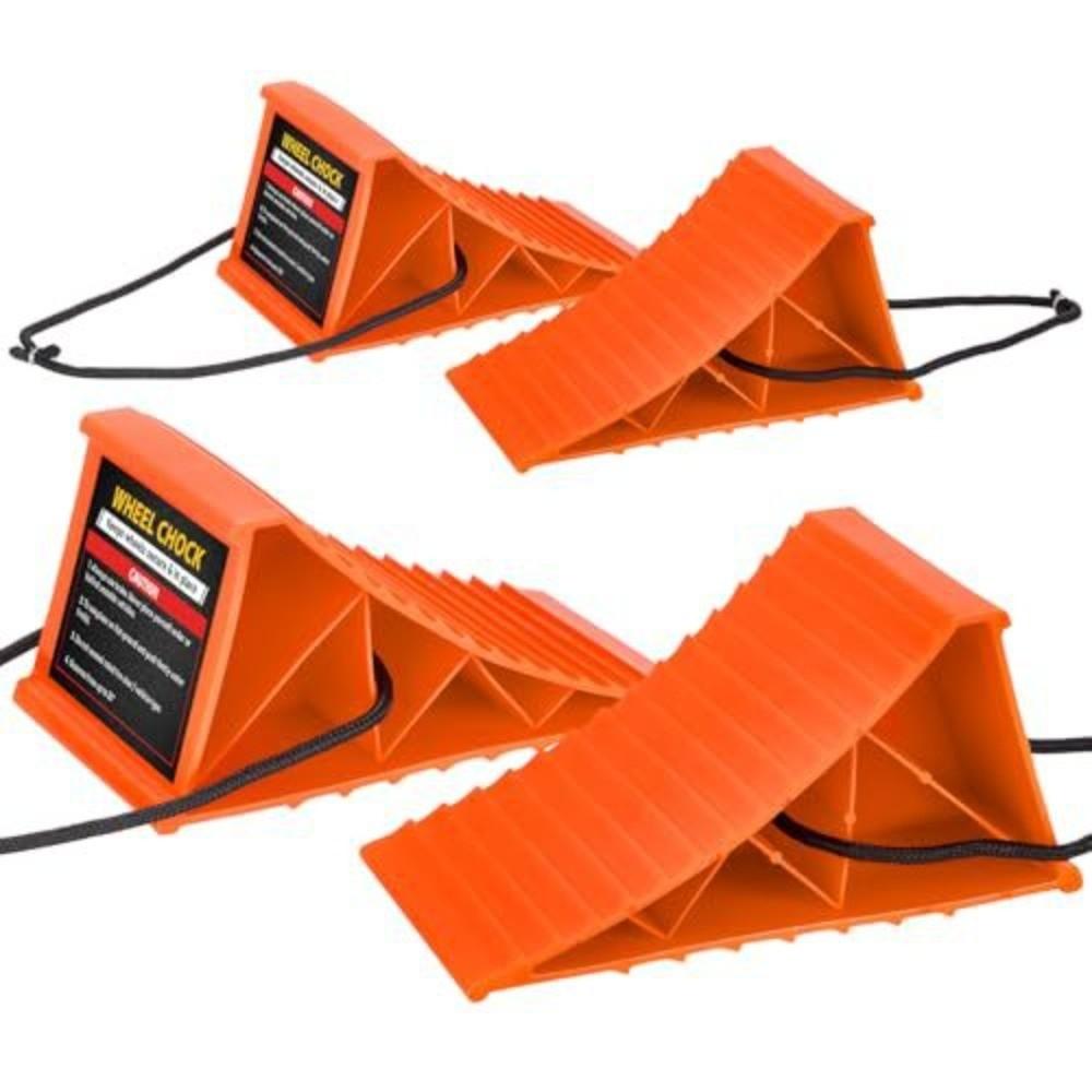 With Handles Anti-Slip Wheel Chocks Space-Saving Tire Chocks Portable Wheel Chocks  For RVs