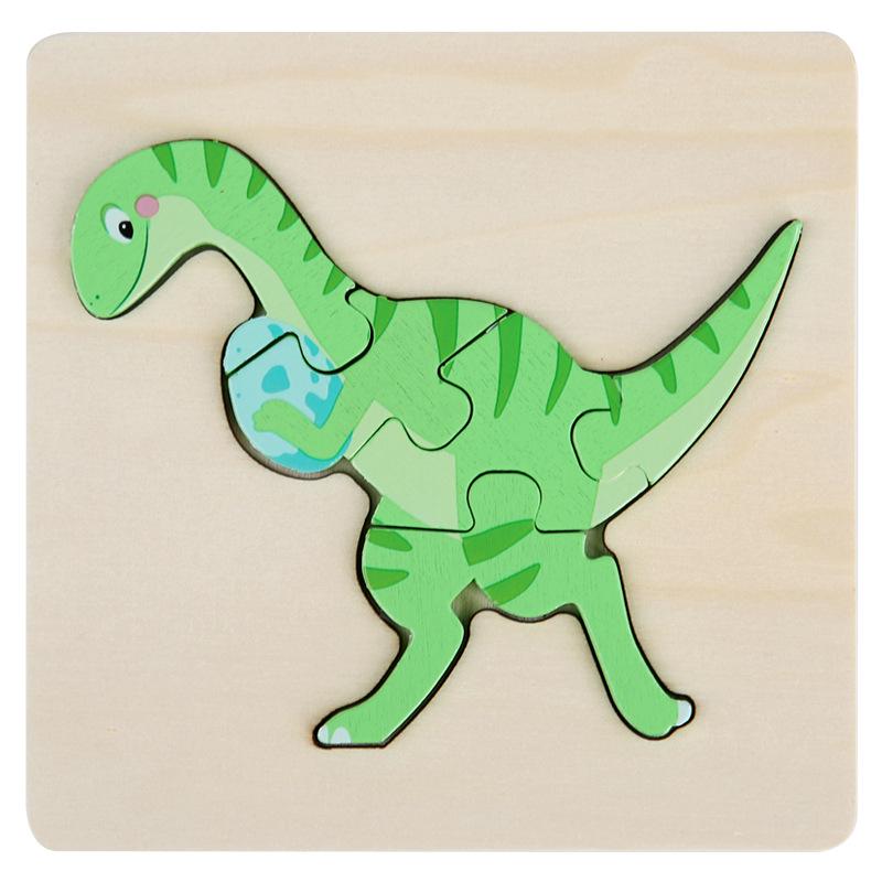 Wooden 3D Geometric Puzzle for Toddlers: Early Education Toy for Ages 1-3