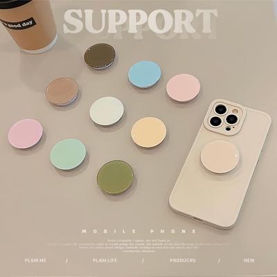 Morandi Style Solid Color Retractable Airbag Stand for Apple Phone Case