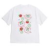 2026 New Fashion Tshirt Aesthetic Cute Cat Tomato Print Short Sleeve For Unisex Minimalist Kitten