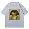 Lustiger Frosch Grafikdruck Y2K T-Shirts Unisex Sommer Gothic Pop Lässige Mode Oberteile Unisex Harajuku Kurzarm-T-Shirts Jugendliche