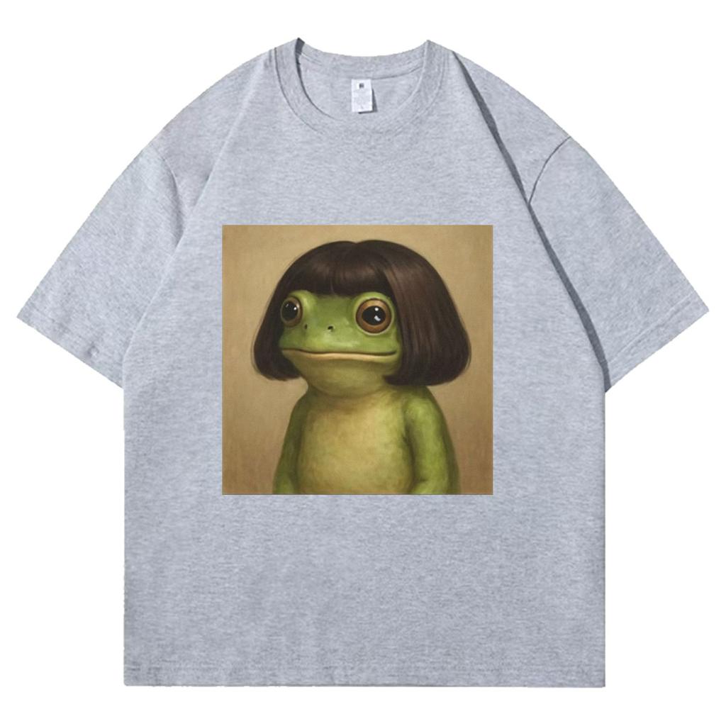 Lustiger Frosch Grafikdruck Y2K T-Shirts Unisex Sommer Gothic Pop Lässige Mode Oberteile Unisex Harajuku Kurzarm-T-Shirts Jugendliche